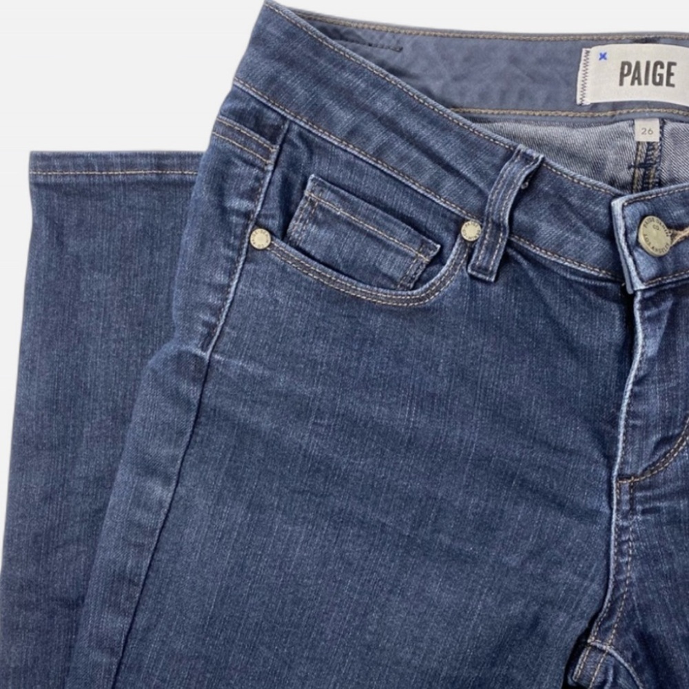 PAIGE Women’s Skyline Skinny Jeans Dark Blue Size 26 - Picture 7 of 14